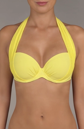 Pain De Sucre Yellow Wide Strap Django Bikini Top