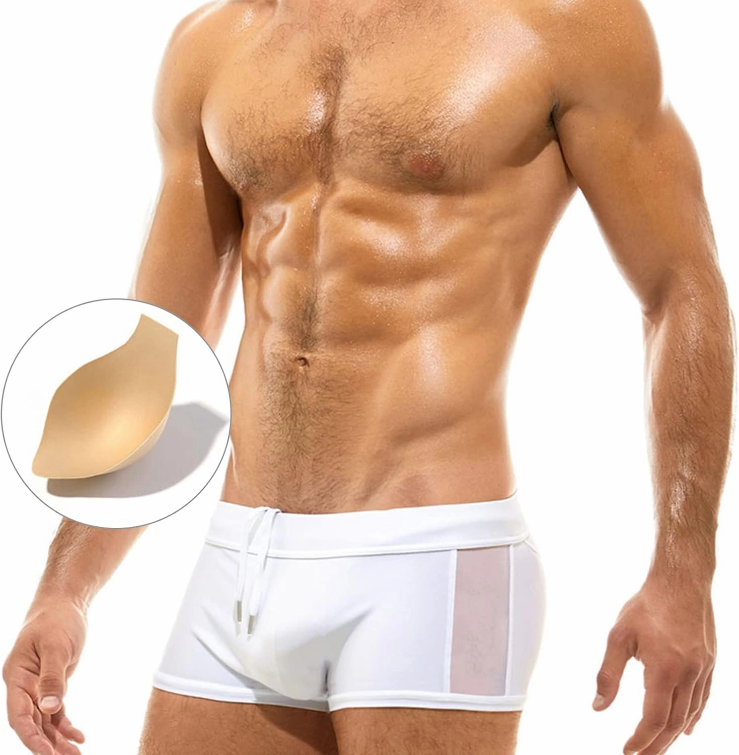 Panegy Mens Basic Classic Swim Briefs Padded Bikini Swimwear Triangle Swimsuit Bikini Bottoms Low Rise S-XXL