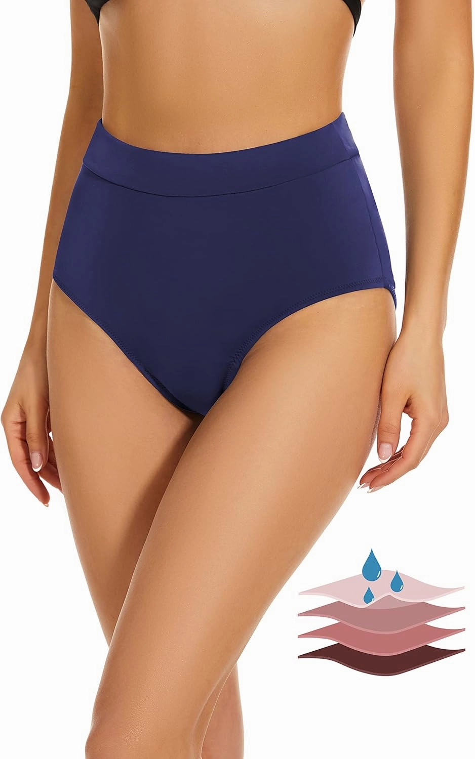 Period Swimwear Bikini Menstrual Leakproof Swim Bottoms UPF 50  Waterproof Brief Light Flow for Women Girls Teens