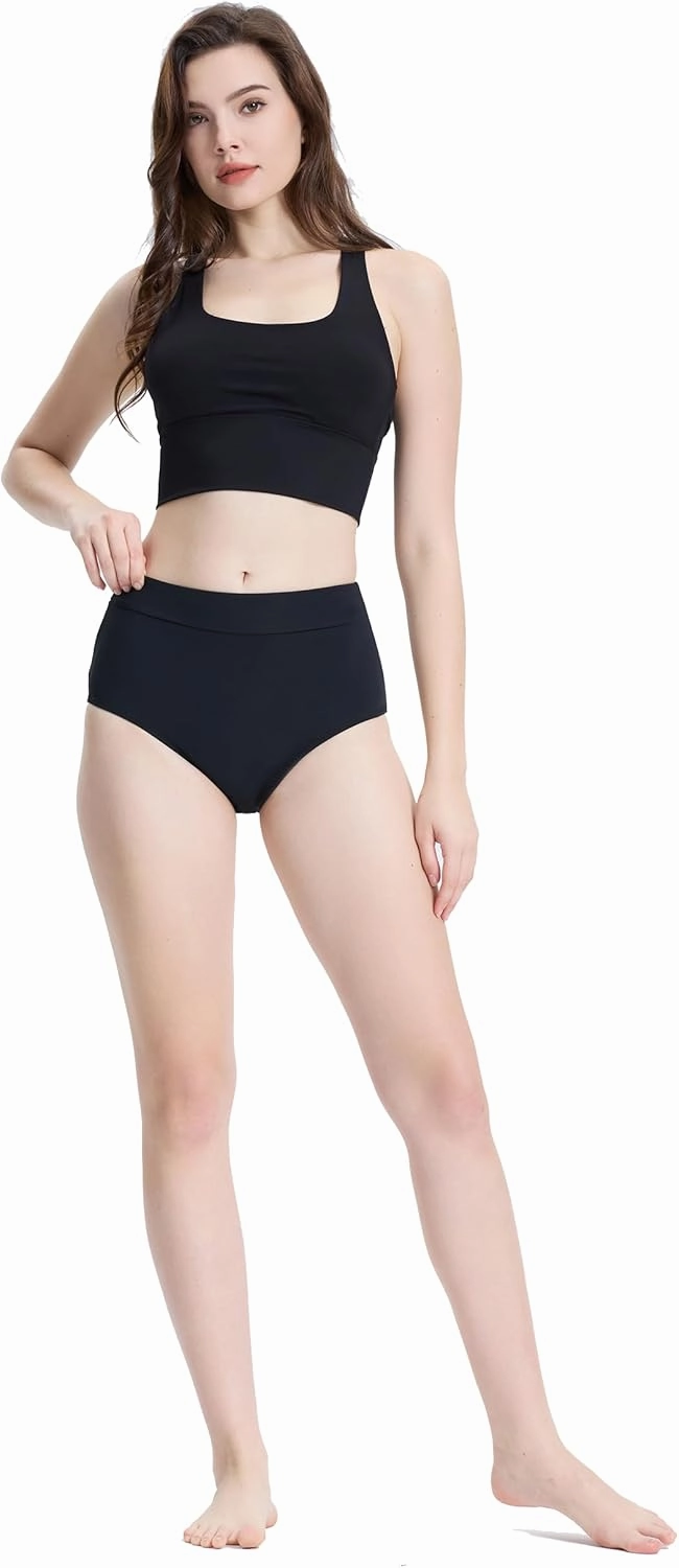 Period Swimwear Leakproof Bikini Bottoms Full Coverage Menstrual Swimsuit for Women Teens Girls