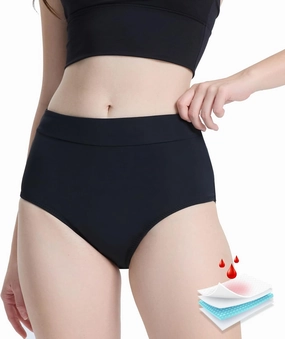 Period Swimwear Leakproof Bikini Bottoms Full Coverage Menstrual Swimsuit for Women Teens Girls