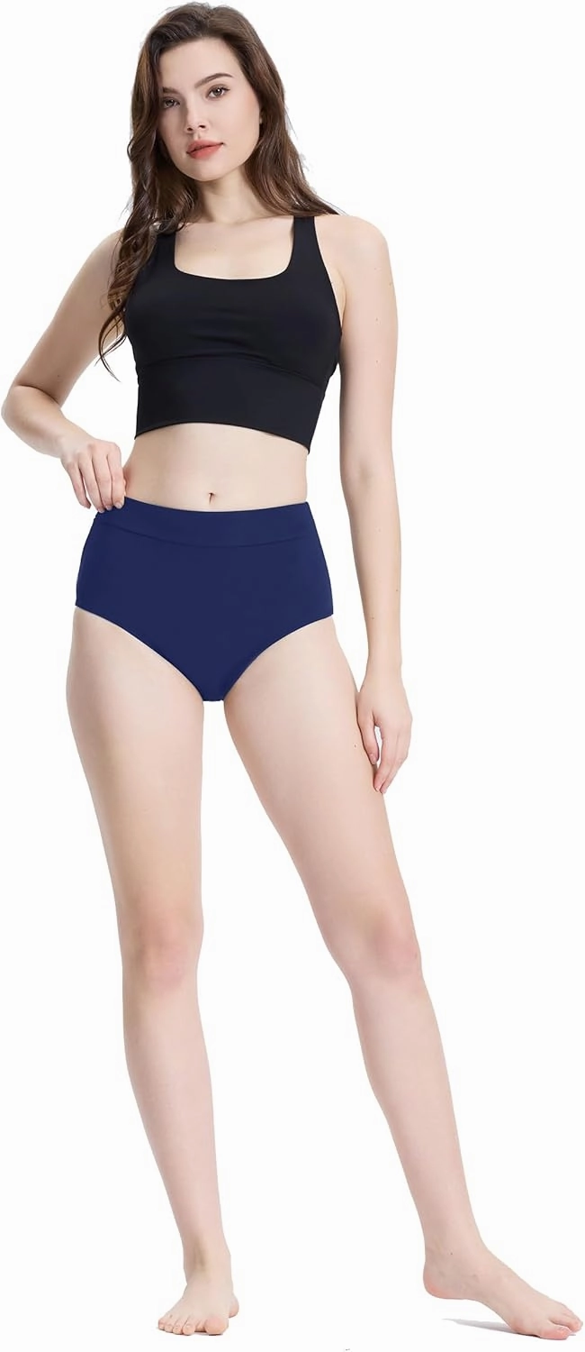 Period Swimwear Leakproof Bikini Bottoms Full Coverage Menstrual Swimsuit for Women Teens Girls