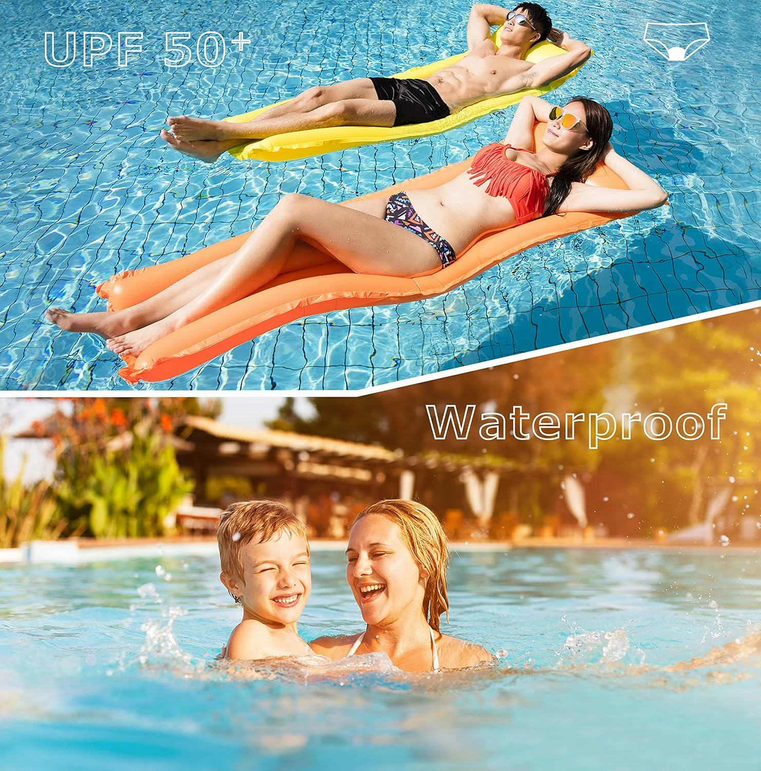 Period Swimwear Leakproof Menstrual Bikini Waterproof Bottom UPF 50  Swim Brief Light Flow - Teens Girls Women