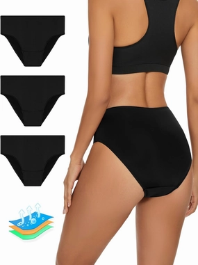 Period Swimwear Leakproof Menstrual Bikini Waterproof Bottom UPF 50  Swim Brief Light Flow - Teens Girls Women