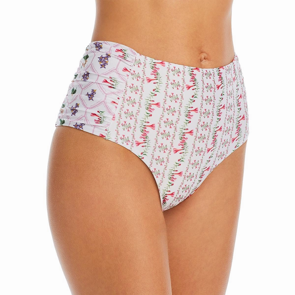 Peruvian Flower Bottom Womens Printed Polyester Swim Bottom Separates