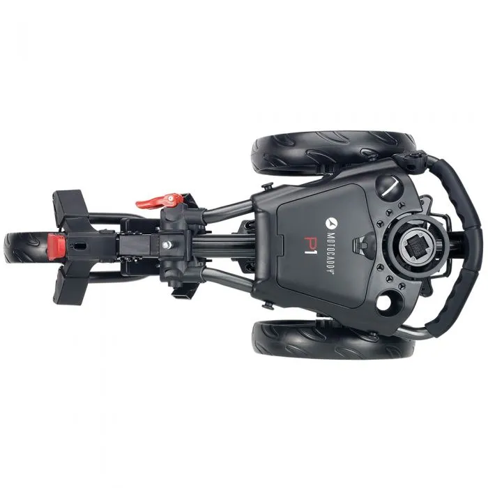 Motocaddy P1 3-Wheel Push Trolley - Black/Red, Clearance golf clubs