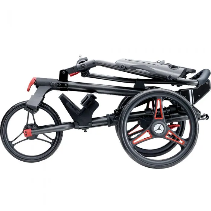Motocaddy P1 3-Wheel Push Trolley - Black/Red, Golf accessories for women, Ping G430 hybrid, Cadet size golf gloves
