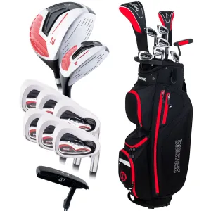 Pick of the Season Spalding Tour 2 10-Piece Cart Bag Package Set - Graphite Too Good to Miss, USGA approved golf balls, Left-handed golf putters, Golf practice net