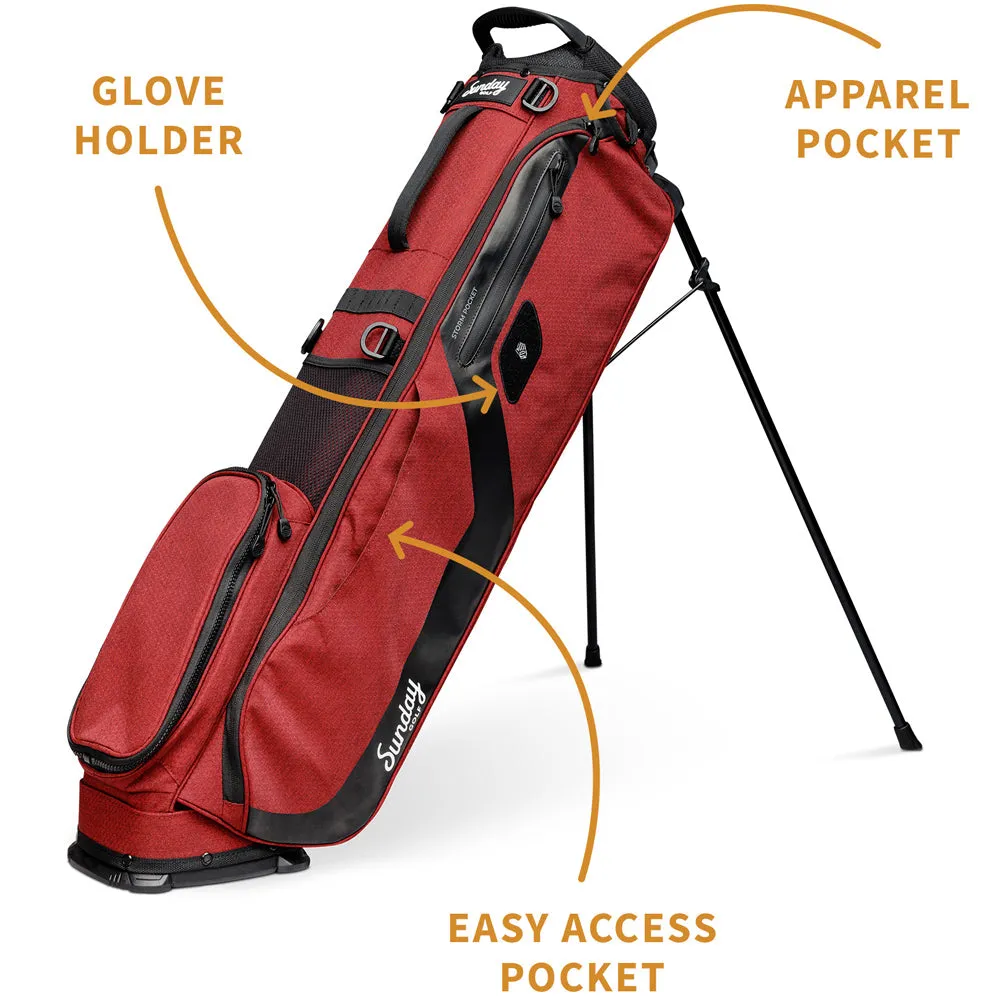Sunday Golf El Camino Stand Bag - Ron Burgundy, Titleist TSR3 driver, Best waterproof golf shoes for walking