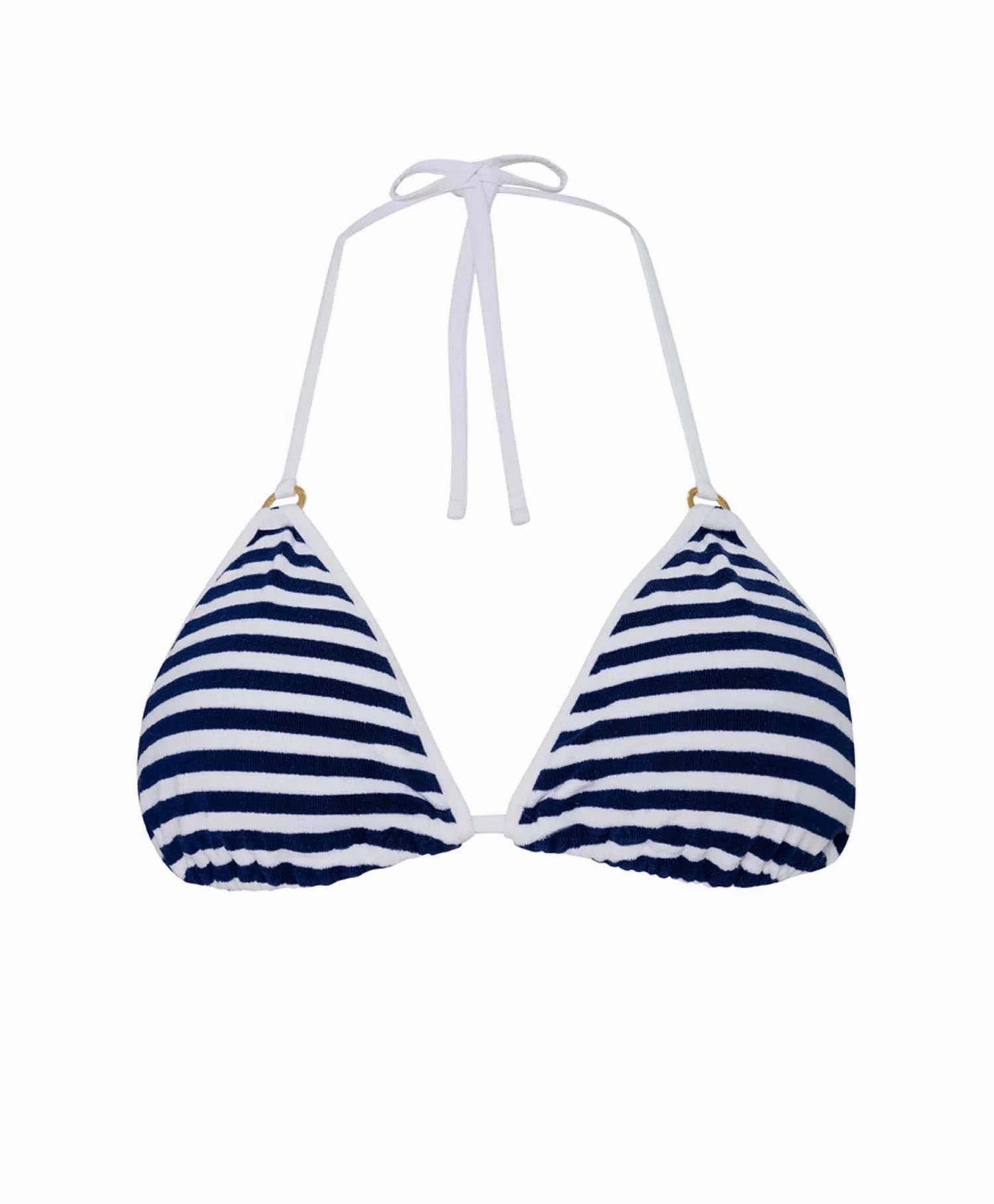 Pisces Triangle Bikini Top In Stripe