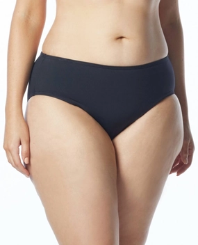 Plus High Waist Tankini Bottom In Black
