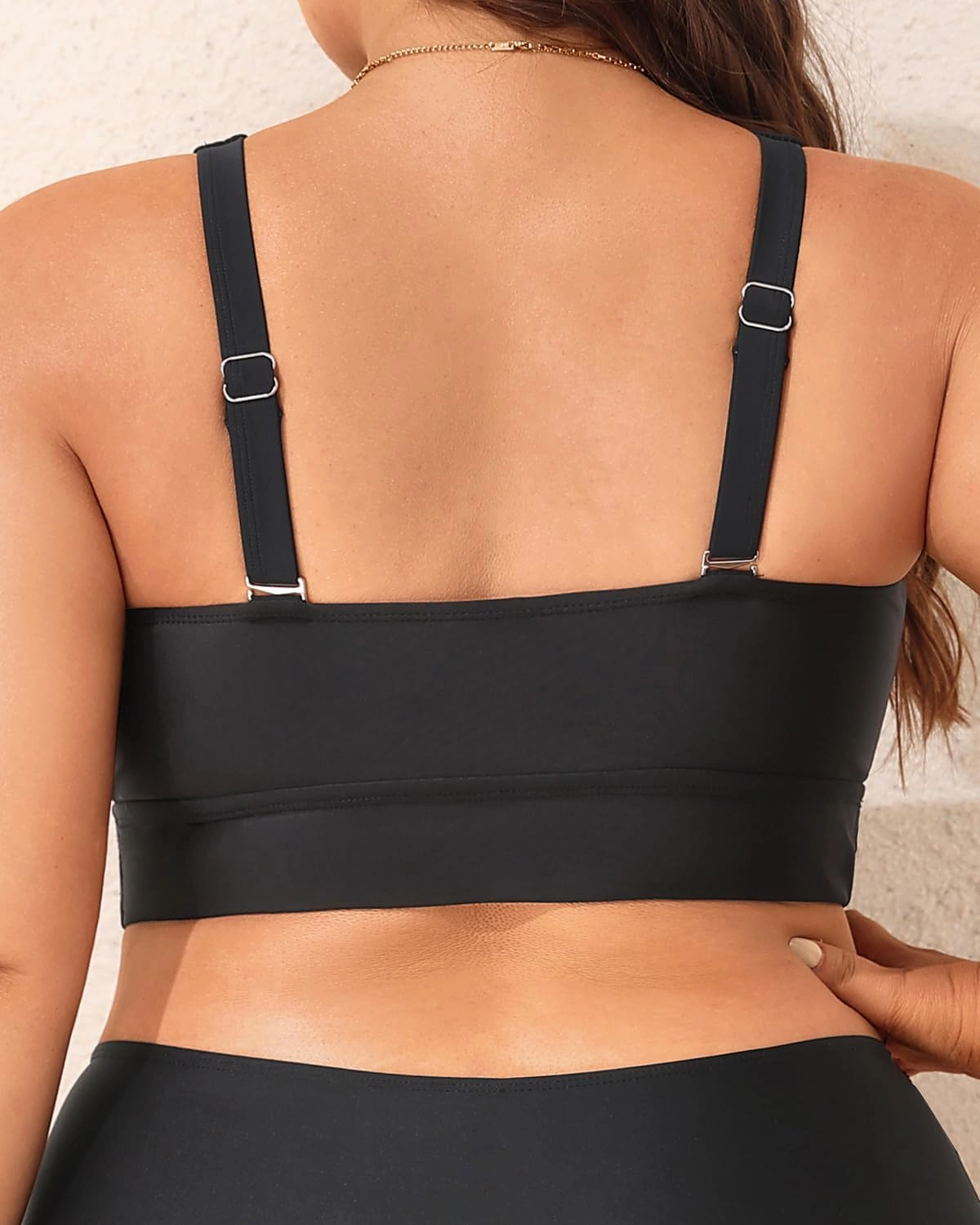 Plus Size Bikini Top Only - Women Swim Bra Lace Up Swimsuit Top V Neck Bathing Suit Tops for Large Bust Swimwear 2025