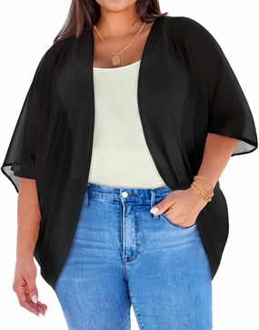 Plus Size Kimonos for Women Swimsuit Cover Ups Casual Loose Cardigan Summer Tops Swimwear