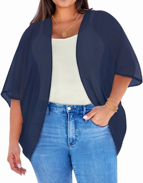 Plus Size Kimonos for Women Swimsuit Cover Ups Casual Loose Cardigan Summer Tops Swimwear