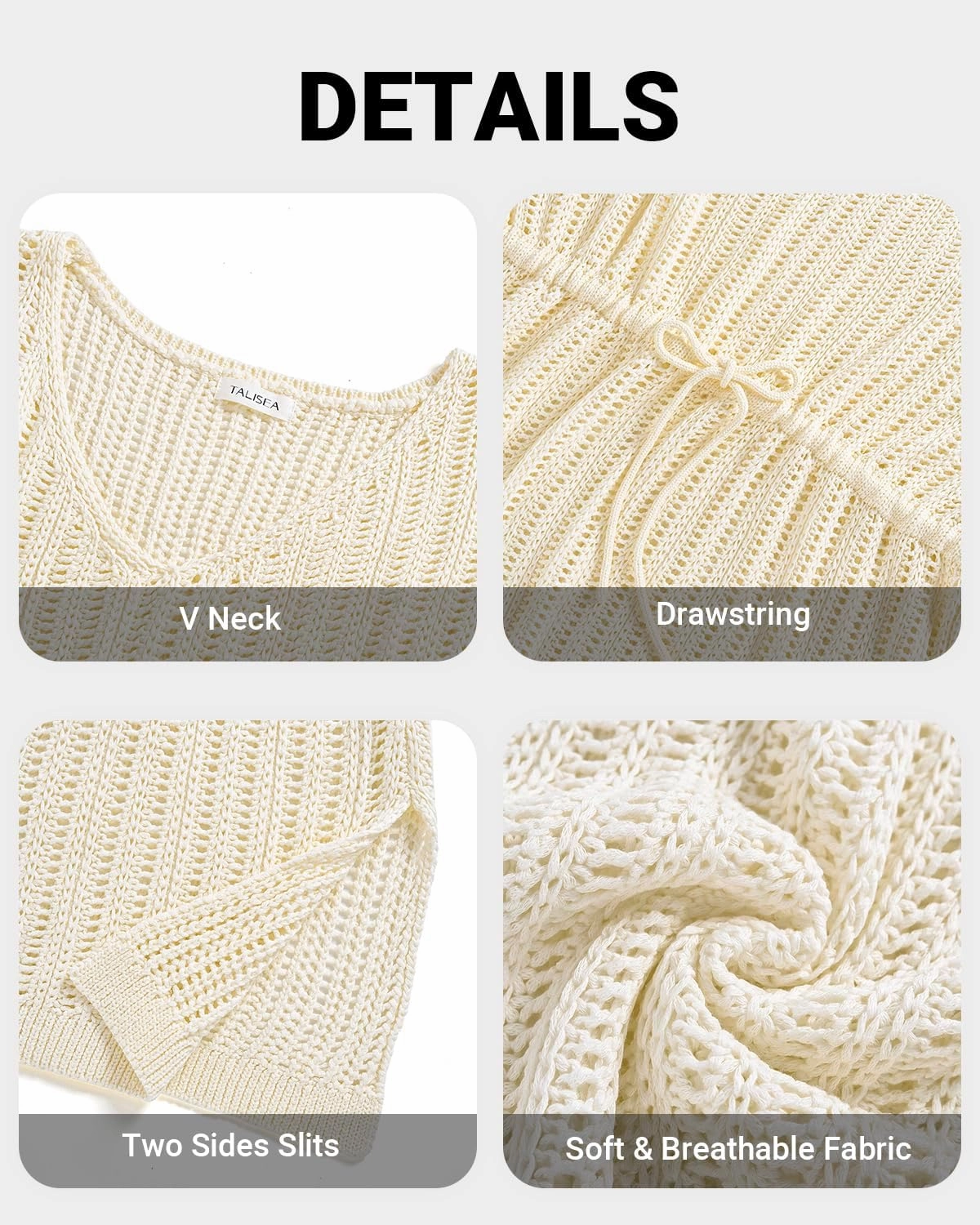Plus Size Swimsuit Cover Up Women - Crochet Beach Romper Knit Bathing Suit Short Sleeve V Neck Swimwear Coverup Dress