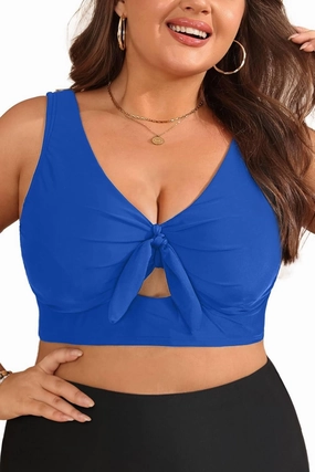 Plus Size Underwire Bikini Top - Women Push Up Swim Top Bra Keyhole Swimsuit Tops Only Bathing Suit Tops for Large Bust 2025