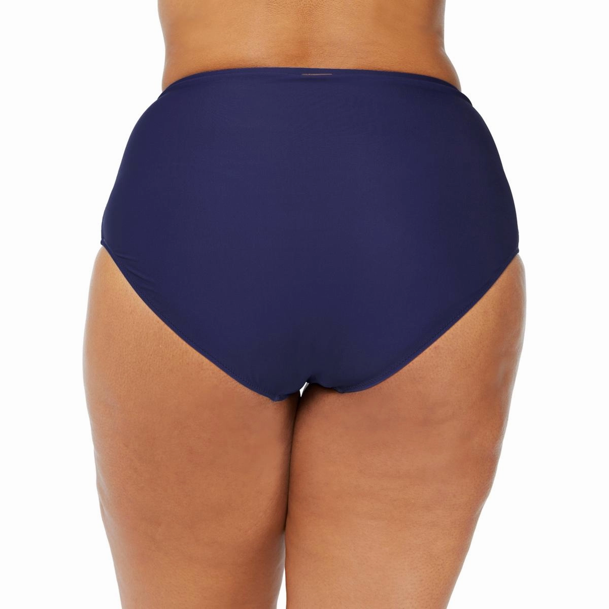Plus Womens High Waist Ruched Swim Bottom Separates