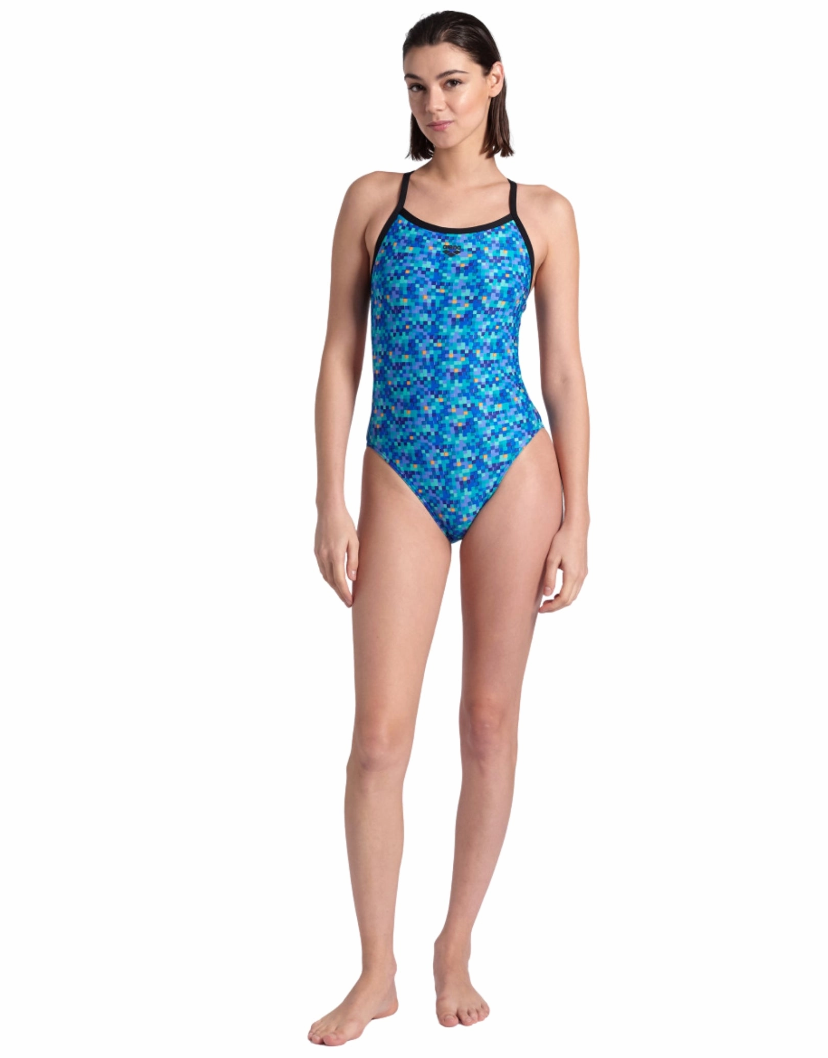 Pooltiles Challenge Back Swimsuit - Black/Blue