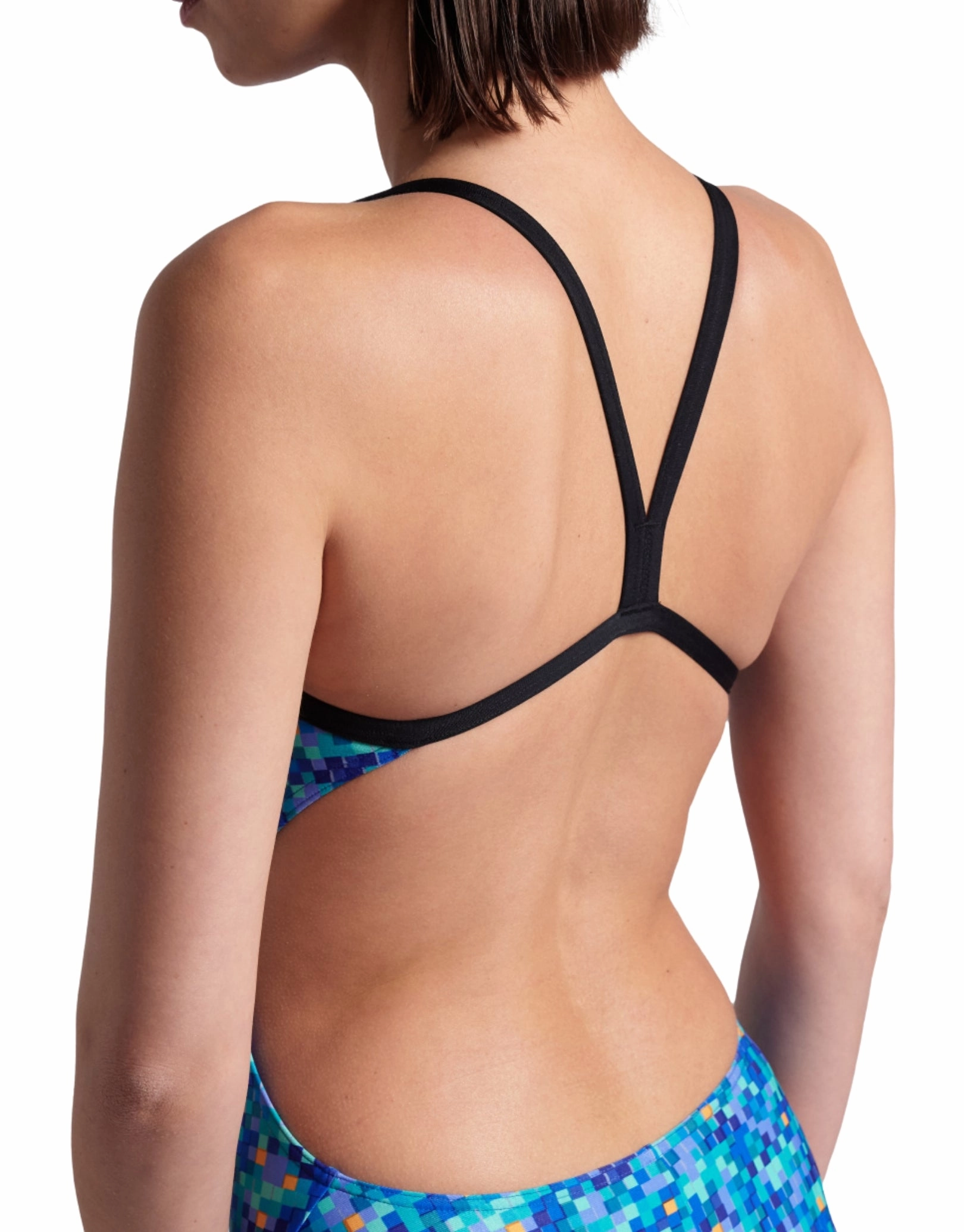 Pooltiles Challenge Back Swimsuit - Black/Blue