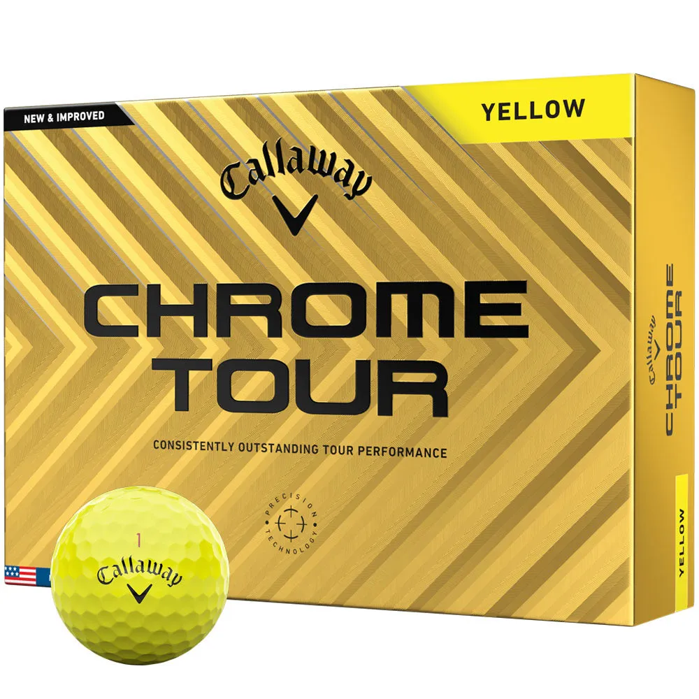 Popular Choice Callaway Chrome Tour Golf Balls - Yellow - 12 Pack Worth the Hype, Golf shoes for plantar fasciitis, Forged vs cast irons, Custom golf head covers