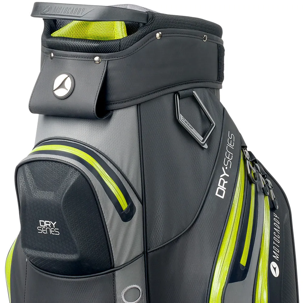 Motocaddy Dry Series Cart Waterproof Bag - Charcoal/Lime, Rain golf gloves