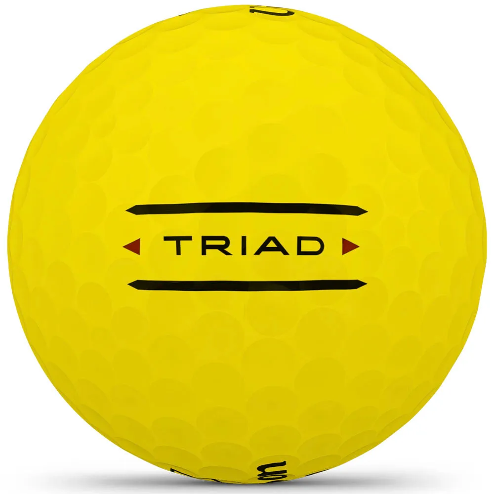 Wilson Triad Golf Balls - Yellow - 12 Pack, Golf accessories for beginners