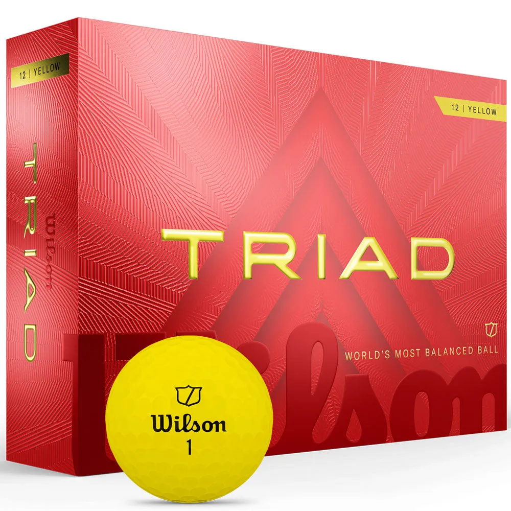 Popular Choice Wilson Triad Golf Balls - Yellow - 12 Pack Just Unboxed, Golf accessories for women, Top-rated golf rangefinders 2024