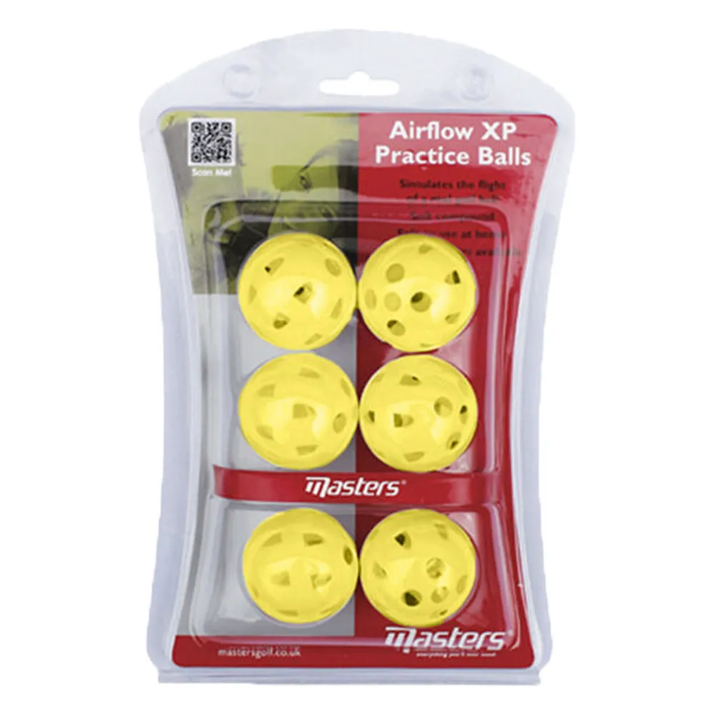 Masters Airflow XP Practice Golf Balls - Yellow Accessories (Regular Packaging), Portable golf net