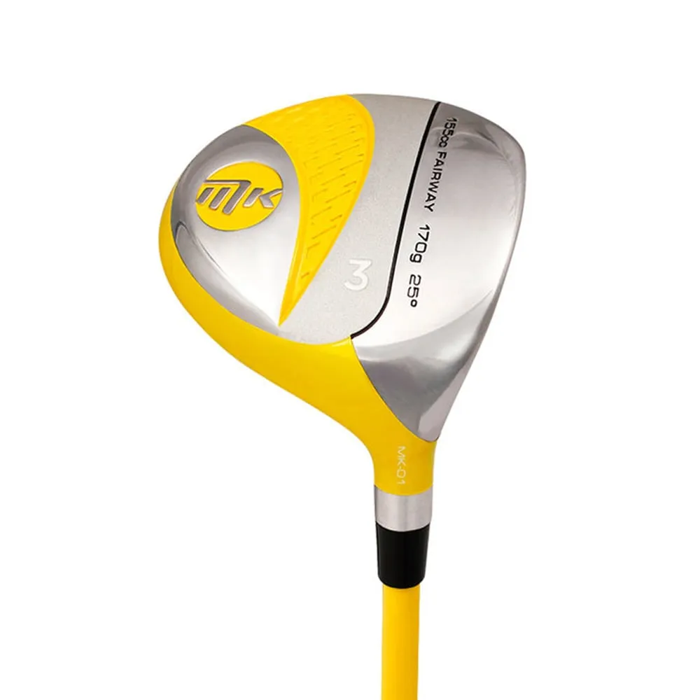 Mkids Junior Lite Half Set  - Yellow (45 Inch Tall) (Ages 5-7), Left-handed golf putters, Cadet size golf gloves