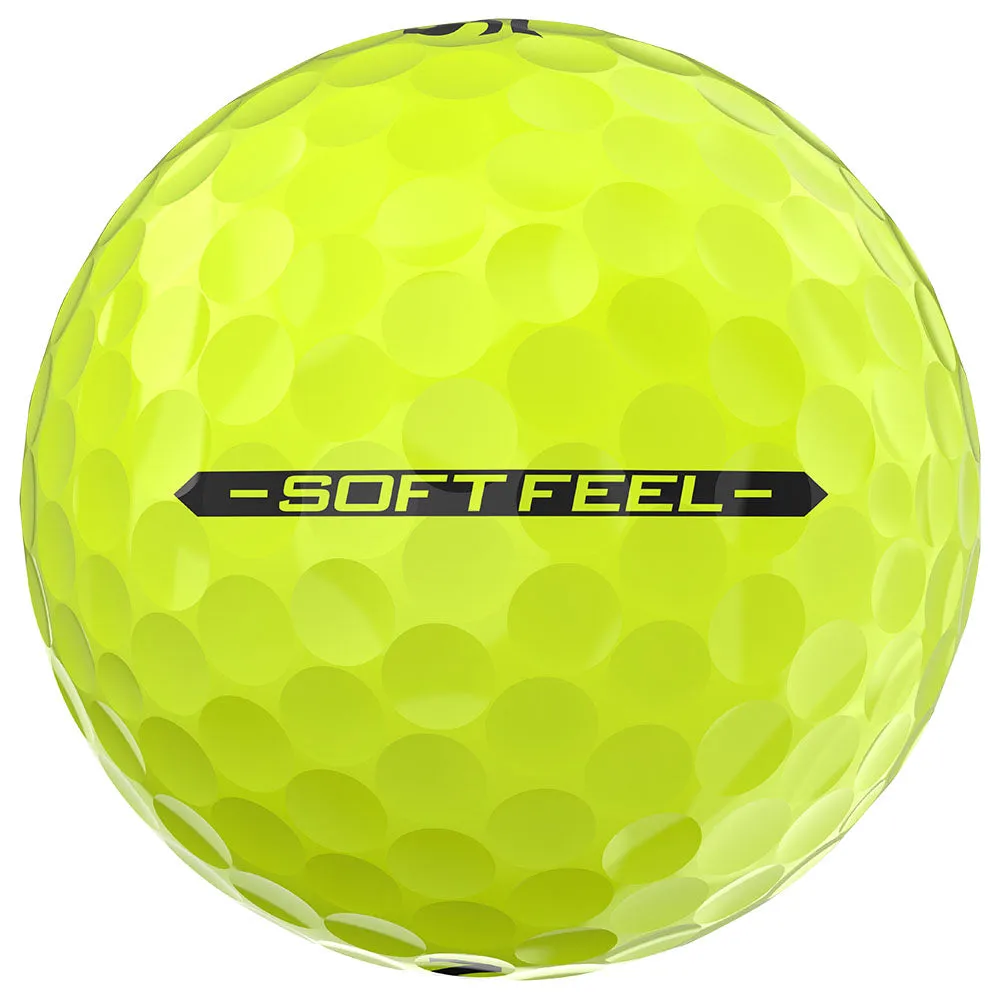 Srixon Soft Feel Golf Balls - Yellow - 12 Pack, Airline approved golf bag, Golf rule book 2024