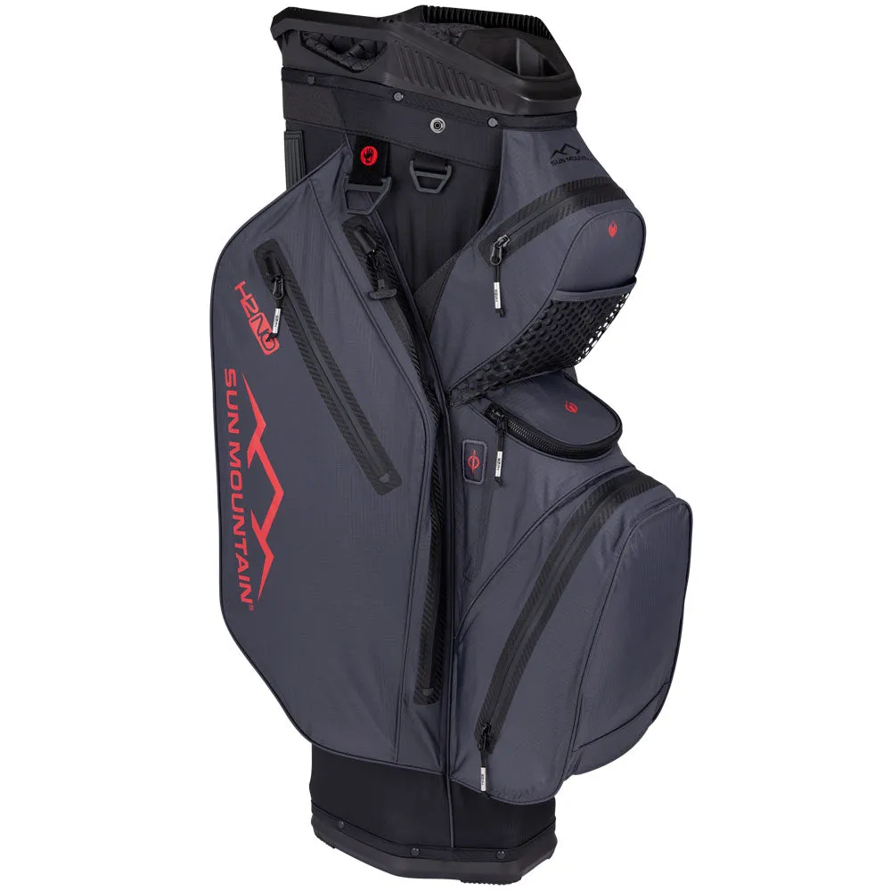 Sun Mountain H2NO Staff Waterproof Cart Bag - Black/Steel/Red, Golf resistance bands, MOI golf club technology
