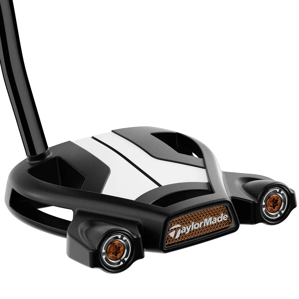 TaylorMade Spider Tour Black Counter Balance Putter - Double Bend, Waterproof golf bag cover, Golf club regripping kit, Leather golf gloves