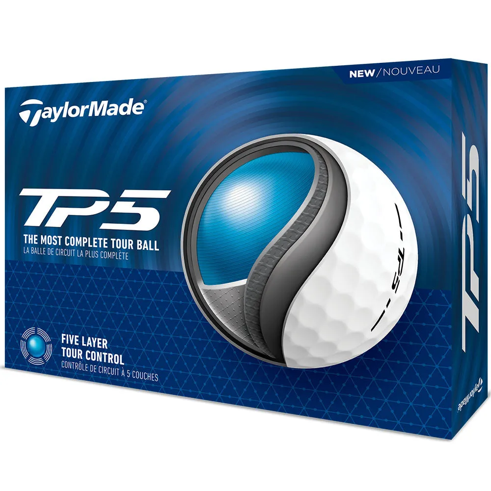 TaylorMade TP5 Golf Balls - White - Double Dozen, Spikeless golf shoes