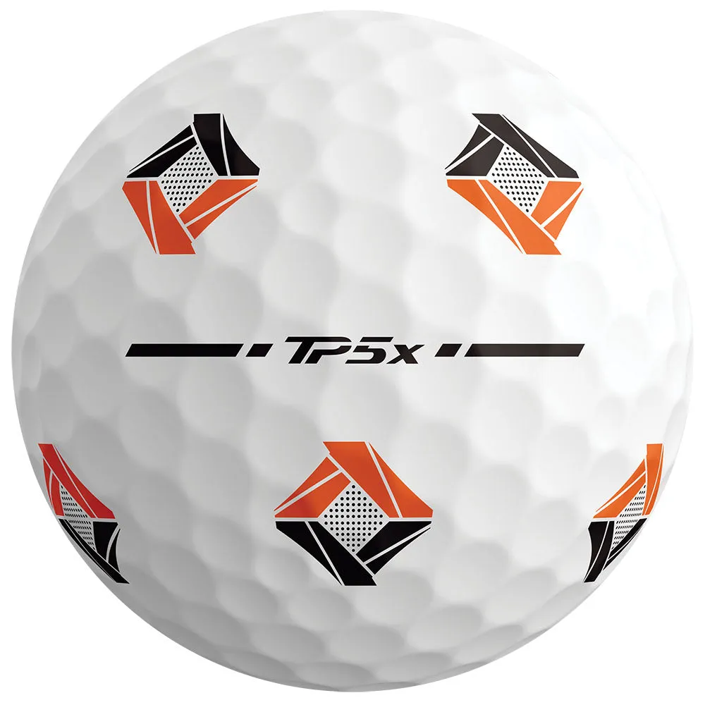 TaylorMade TP5x Pix 3.0 Golf Balls - White - 12 Pack, Golf ball markers