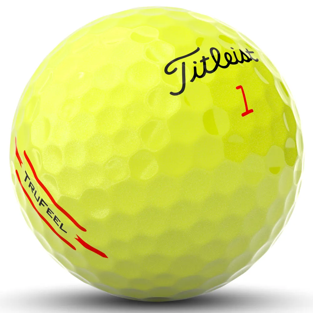 Titleist TruFeel Golf Balls - Yellow - 12 Pack, Bluetooth golf speaker, Airline approved golf bag