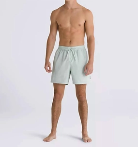 Primary Solid Elastic Boardshorts In Pale Aqua