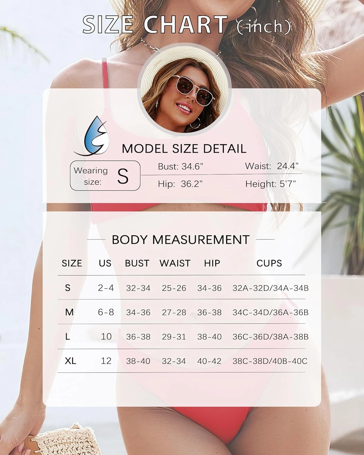 Push Up Bikini Tops for Women Sexy Scoop Neck Swimwuits Spaghetti Straps Bathing Suit Top Swim Crop Top Only