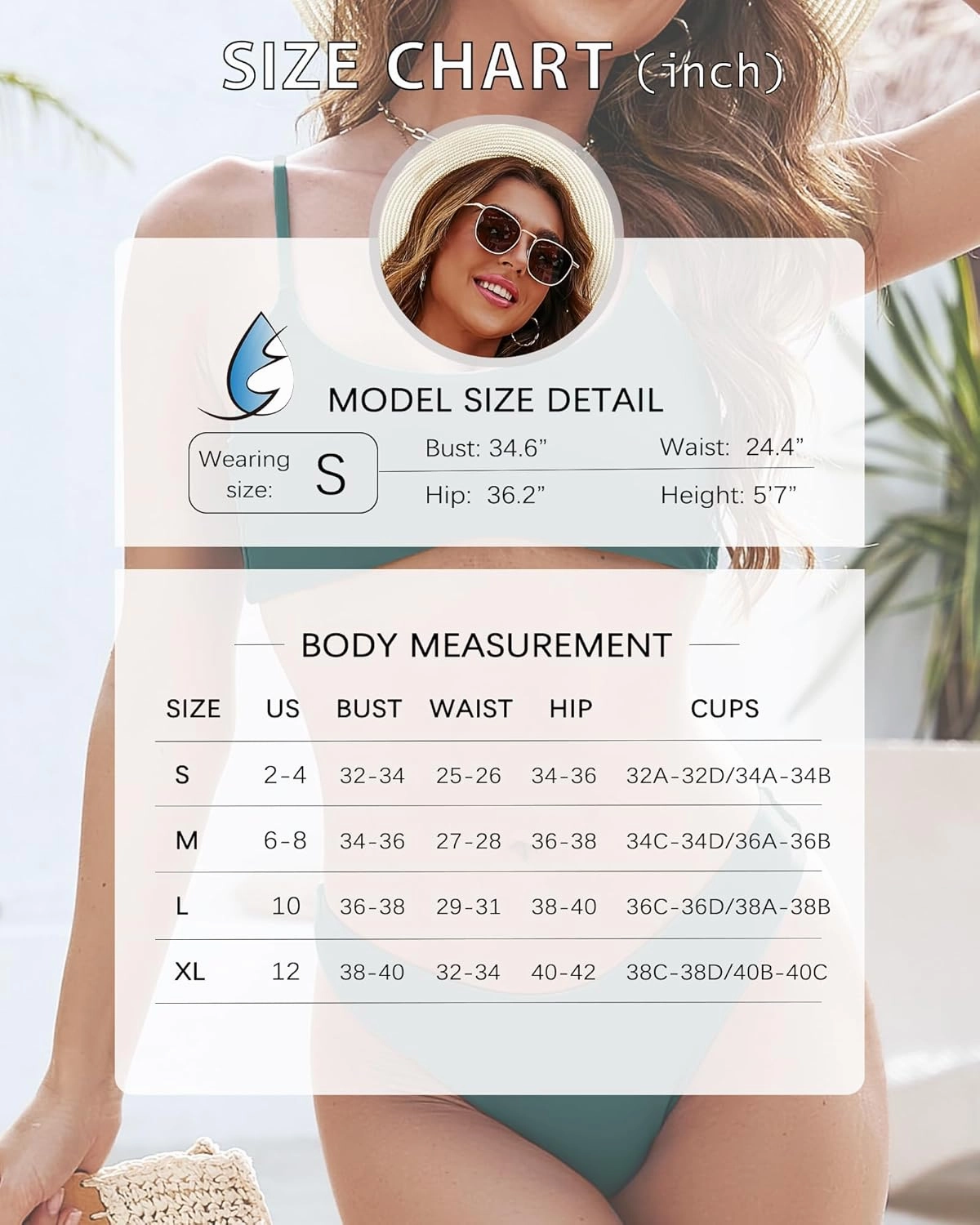 Push Up Bikini Tops for Women Sexy Scoop Neck Swimwuits Spaghetti Straps Bathing Suit Top Swim Crop Top Only