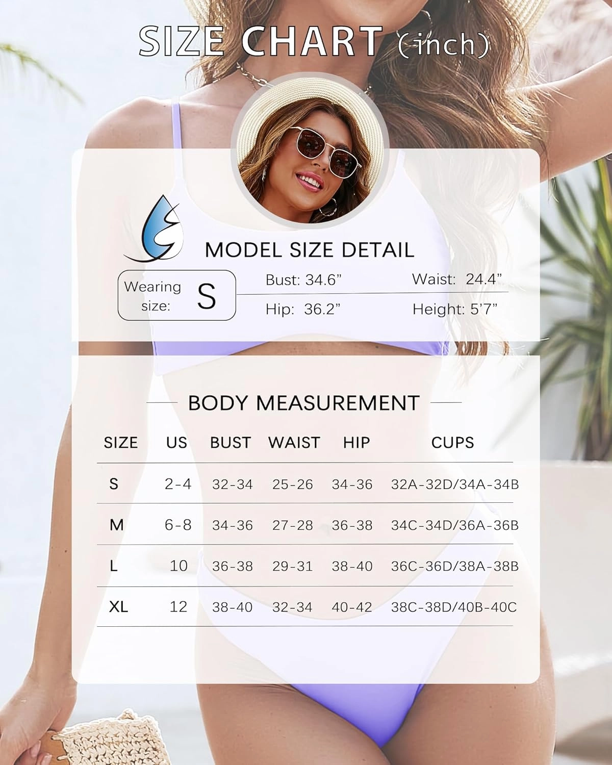 Push Up Bikini Tops for Women Sexy Scoop Neck Swimwuits Spaghetti Straps Bathing Suit Top Swim Crop Top Only