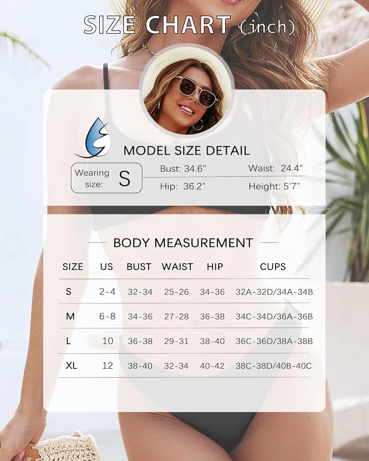 Push Up Bikini Tops for Women Sexy Scoop Neck Swimwuits Spaghetti Straps Bathing Suit Top Swim Crop Top Only
