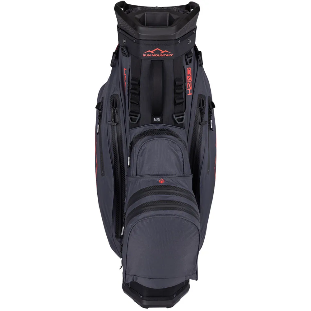 Sun Mountain H2NO Lite Waterproof Cart Bag - Black/Steel/Red, Golf chipping net, Bluetooth golf speaker