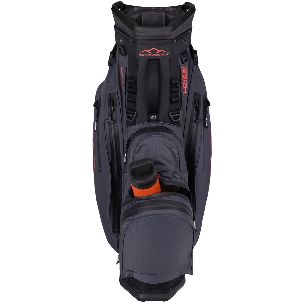 Sun Mountain H2NO Lite Waterproof Cart Bag - Black/Steel/Red, XXL golf gloves
