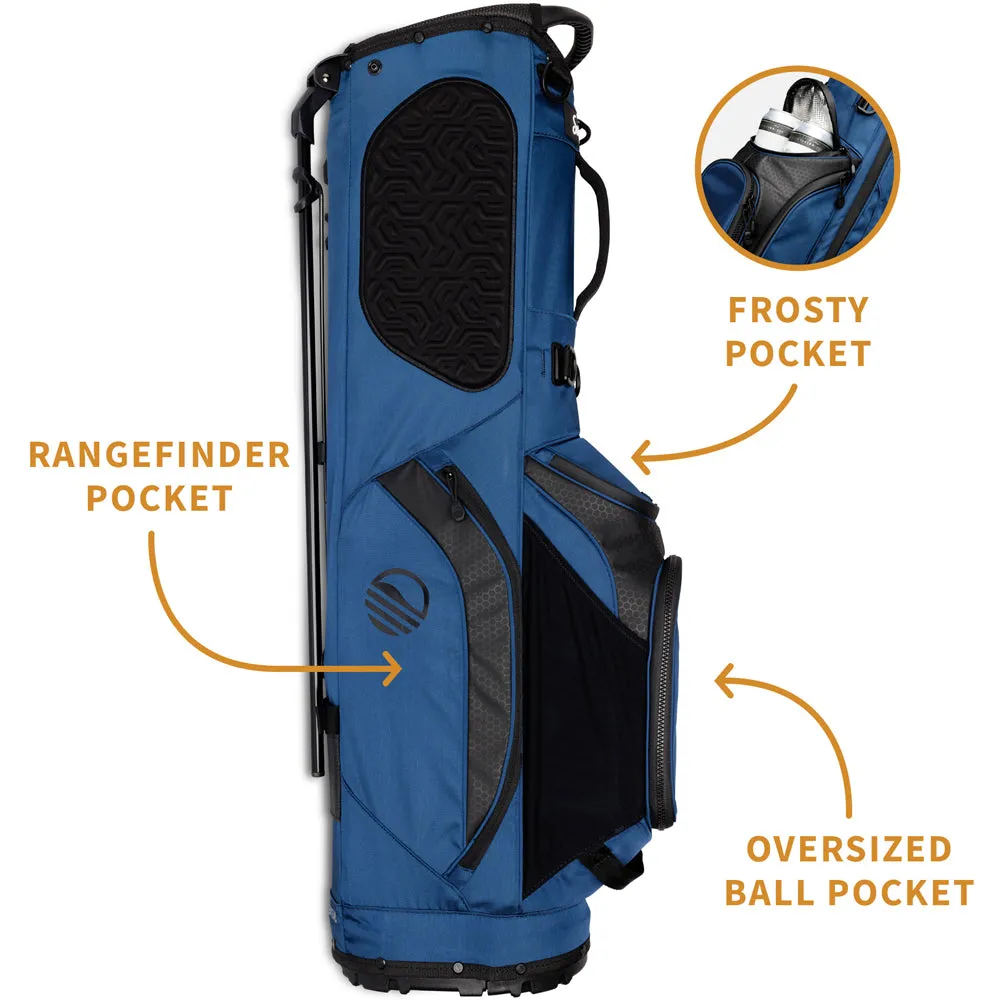 Sunday Golf Ryder '23 Stand Bag  - Navy Blue, Golf club sets under $500, Golf alignment sticks, UV protection golf hat