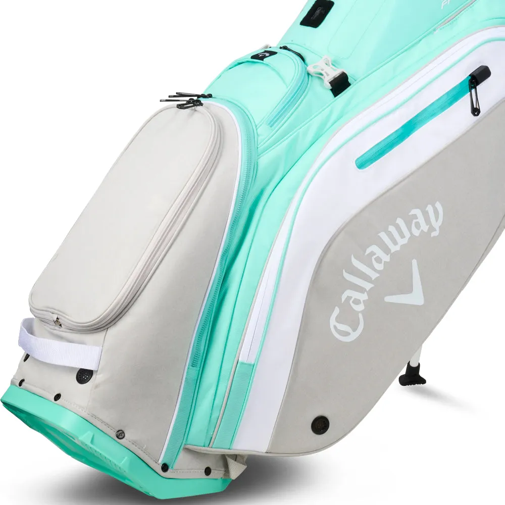 Callaway Fairway 14 Stand Bag - Aqua/White/Silver Heather, Best golf gifts 2024, Adjustable golf driver, Golf cart bag with 14 dividers
