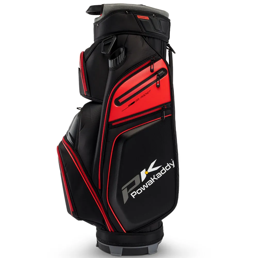 PowaKaddy EDGE Cart Bag -  Black/Red, Titleist Pro V1 golf balls, Novelty golf head covers, Golf alignment sticks