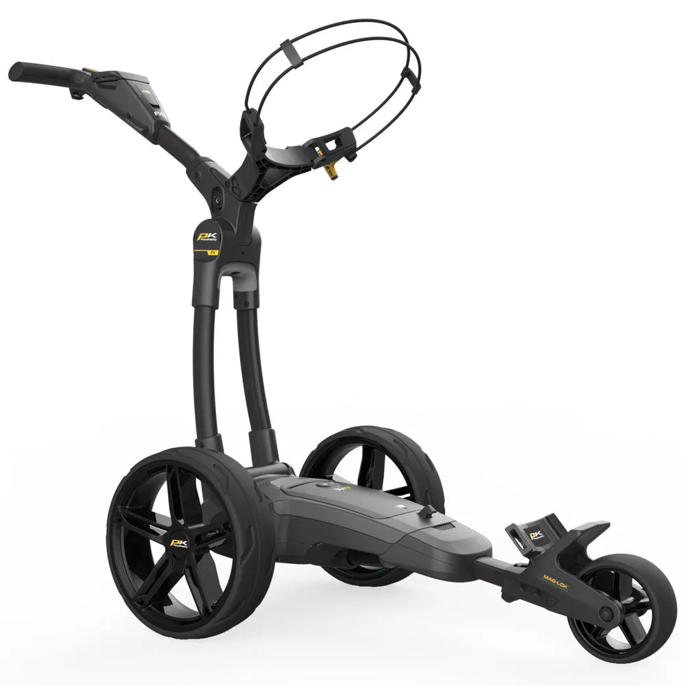 PowaKaddy FX5 Electric Trolley - Black - 2025, Low spin golf driver, Senior golf clubs, Golf shoe travel bag