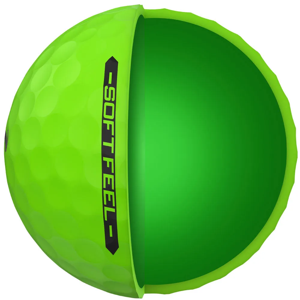 Srixon Soft Feel Golf Balls - Brite Green - 12 Pack, Golf club travel bag hard case