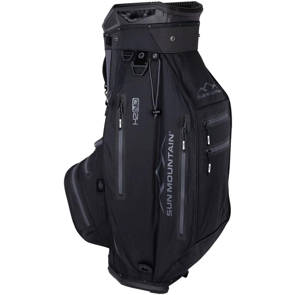 Sun Mountain H2NO ELITE Waterproof Cart Bag - Black/Steel, Golf chipping net