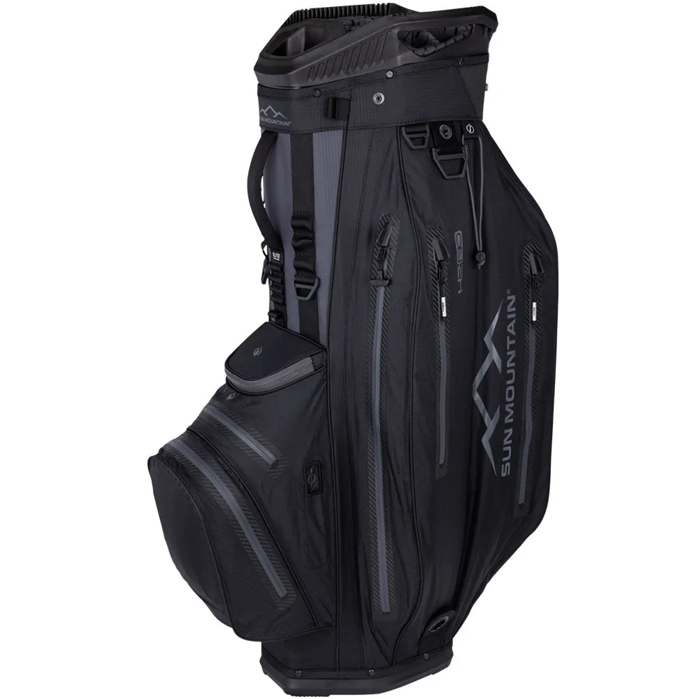Ready to Ship Sun Mountain H2NO ELITE Waterproof Cart Bag - Black/Steel Final Call, Golf club cleaner
