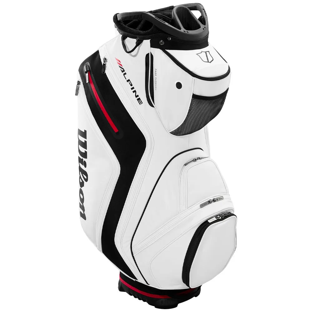 Wilson Alpine Cart 14 Bag - White/Black, Golf bag rain cover